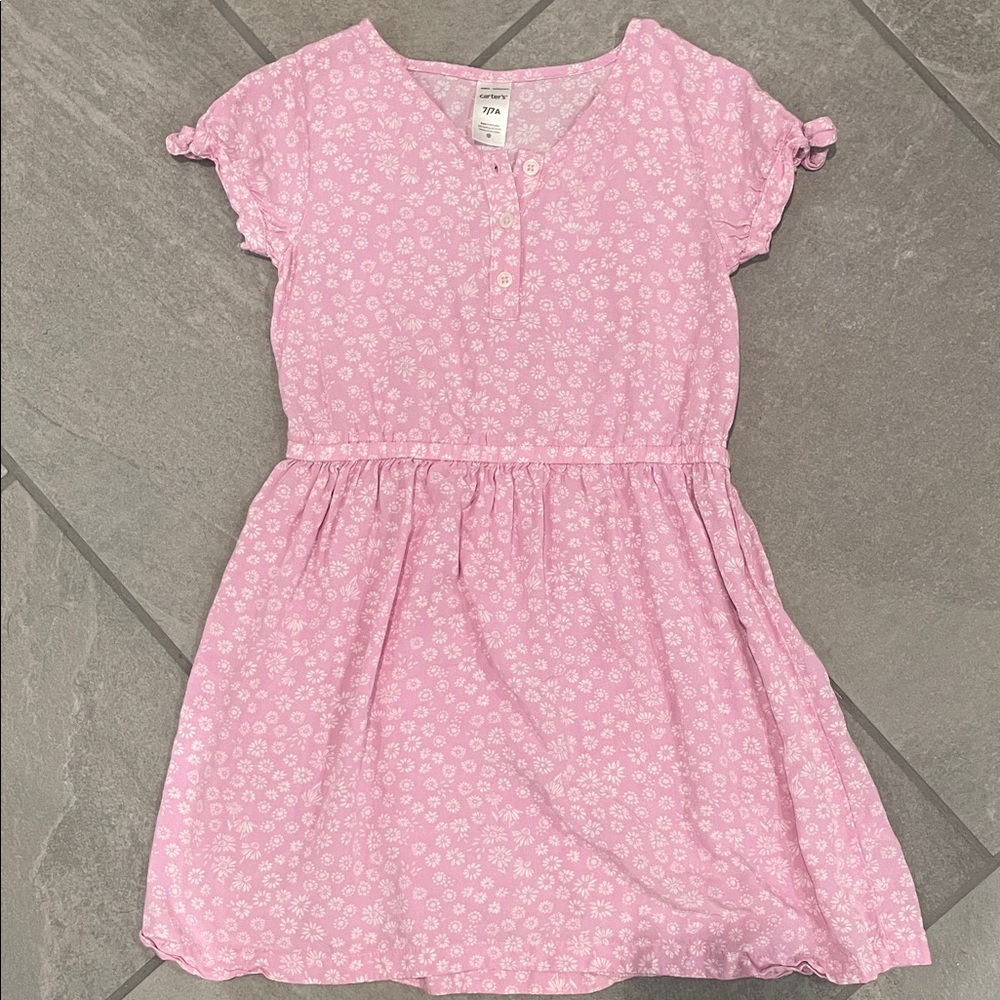 Carter's Light Pink Floral Dress Size 7